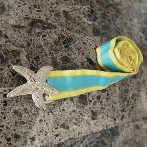 Talbots Starfish Belt Yellow Blue